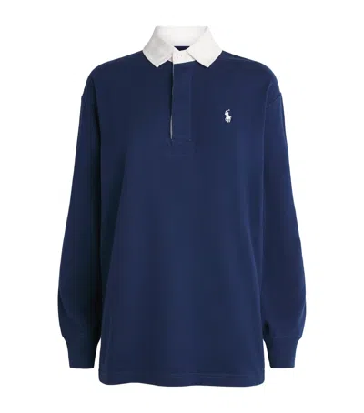 Polo Ralph Lauren Cotton Rugby Shirt In Blue