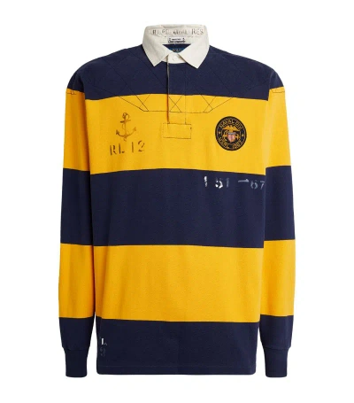 Polo Ralph Lauren Cotton Rugby Shirt In Gold