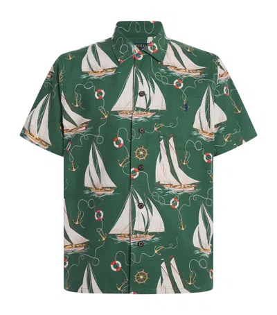 Polo Ralph Lauren Cotton Sailboat Shirt In Green