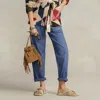 Polo Ralph Lauren Cotton Sateen Utility Trouser In Blue