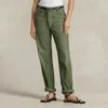 Polo Ralph Lauren Cotton Sateen Utility Trouser In Olive