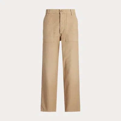 Polo Ralph Lauren Cotton Sateen Utility Trouser In Neutral