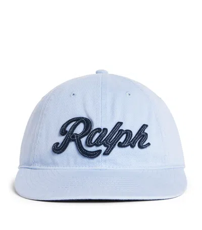 Polo Ralph Lauren Cotton Script Baseball Cap In Blue