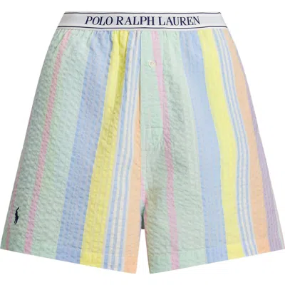 POLO RALPH LAUREN POLO RALPH LAUREN COTTON SEERSUCKER BOXER PAJAMA SHORTS