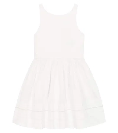 Polo Ralph Lauren Kids' Cotton Seersucker Dress In 905f White/white
