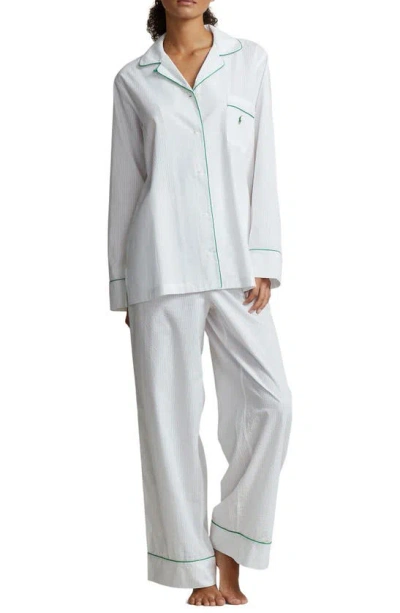 Polo Ralph Lauren Cotton Seersucker Pajamas In White Cloud