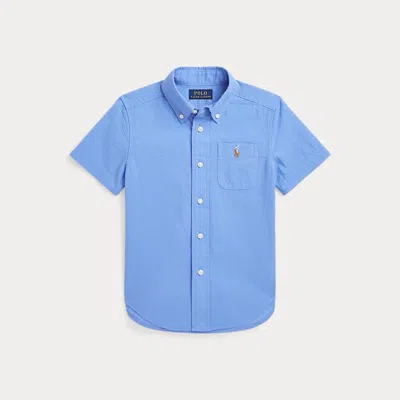 Polo Ralph Lauren Kids' Cotton Seersucker Short-sleeve Shirt In Harbor Island Blue