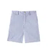 Polo Ralph Lauren Two-tone Striped Bemuda In Blue Seersucker