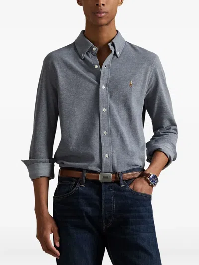 Polo Ralph Lauren Cotton Shirt In Gray
