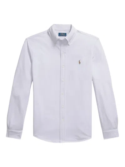 Polo Ralph Lauren Linen Shirt Button-down Collar In White