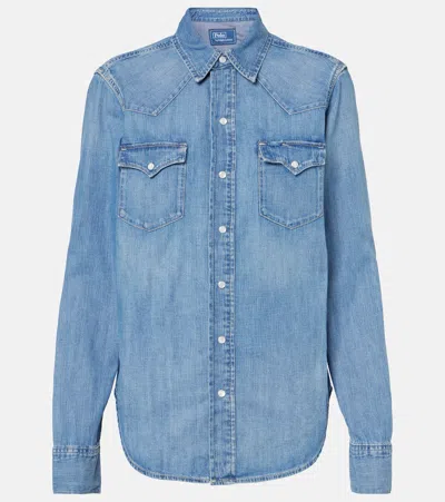 Polo Ralph Lauren Cotton Shirt In Blue