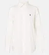 Polo Ralph Lauren Womens Logo-embroidered Short-sleeve Linen Shirt White Xs In White