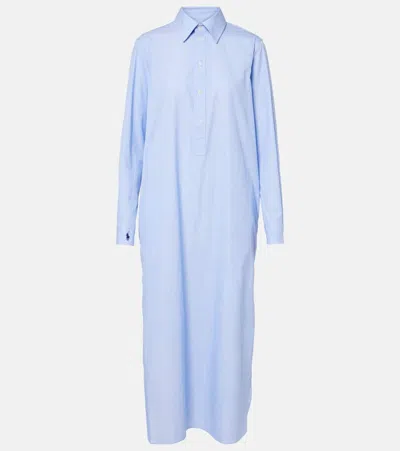 Polo Ralph Lauren Cotton Shirt Dress In Blue