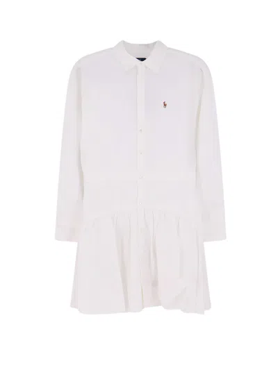 Polo Ralph Lauren Cotton Shirt Dress In White