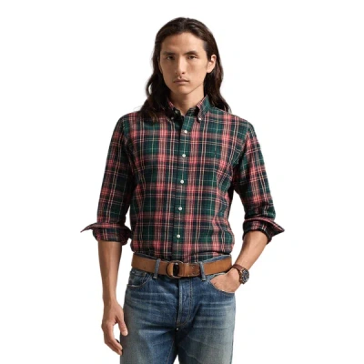 Polo Ralph Lauren Cotton Shirt In Green Red Mutli