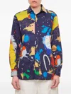 Polo Ralph Lauren Ralph Lauren Abstract Printed Buttoned Shirt In Purple