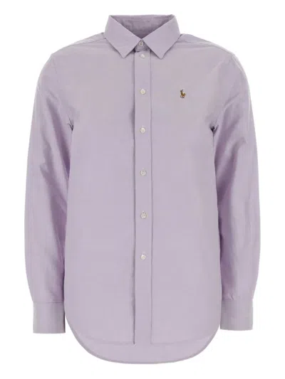 Polo Ralph Lauren Cotton Shirt In Purple