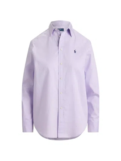 Polo Ralph Lauren Classic Long Sleeves Shirt In Purple