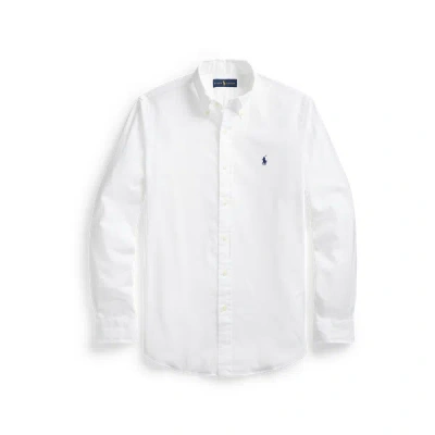 Polo Ralph Lauren Long-sleeved Button-down Shirt With Tailored Fit In White
