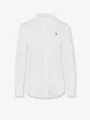 Polo Ralph Lauren Cotton Popeline Shirt With Logo Embroidery In White