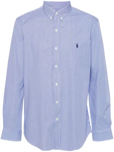 Polo Ralph Lauren Striped Slim Fit Shirt In Blue