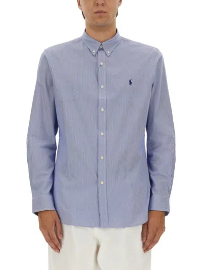 Polo Ralph Lauren Cotton Shirt With Logo In Multi