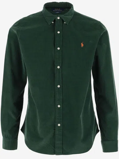 POLO RALPH LAUREN COTTON SHIRT WITH LOGO