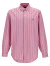 POLO RALPH LAUREN POLO RALPH LAUREN COTTON SHIRT WITH STRIPED PATTERN AND LOGO