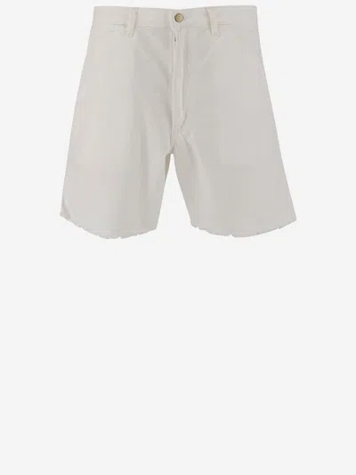 Polo Ralph Lauren Cotton Short Pants With Frayed Edges In White