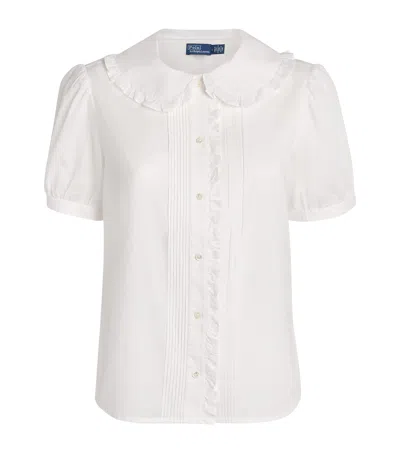 Polo Ralph Lauren Cotton Short-sleeve Blouse In White