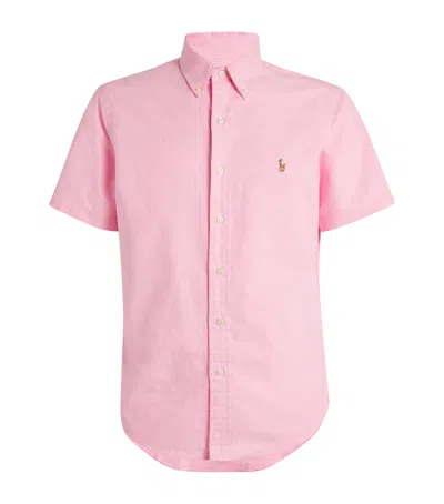 Polo Ralph Lauren Cotton Short-sleeve Oxford Shirt In Pink
