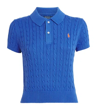 Polo Ralph Lauren Cotton Short-sleeve Sweater In Blue