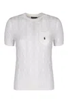 Polo Ralph Lauren Cotton Short Sleeve Sweater In White
