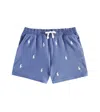 Polo Ralph Lauren Toddler & Little Girls Stretch Colorblocked Logo-print Mesh Shorts In Blue