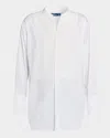 Polo Ralph Lauren Cotton-silk Tuxedo Shirt In White