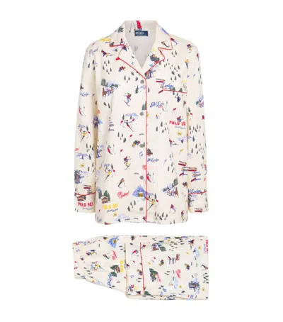 Polo Ralph Lauren Cotton Ski Long-sleeve Pyjama Set In Multi
