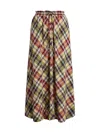 Polo Ralph Lauren Plaid Cotton Drawstring Maxiskirt In Multi