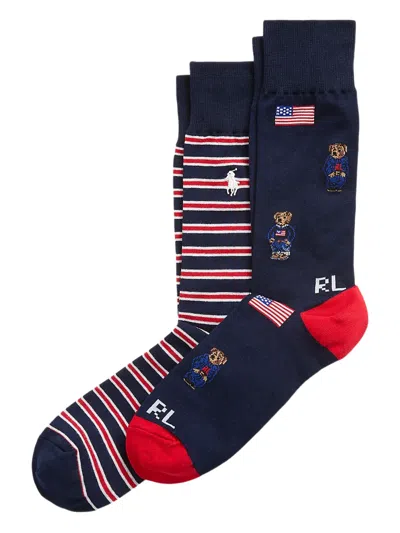 Polo Ralph Lauren Cotton Socks Two-pack In Blue