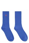 Polo Ralph Lauren Cotton Socks With Logo In Blue
