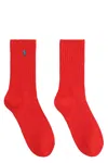 Polo Ralph Lauren Cotton Socks With Logo In Red