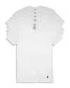Polo Ralph Lauren Cotton Solid Classic Fit V Neck Undershirts, Pack Of 5 In White