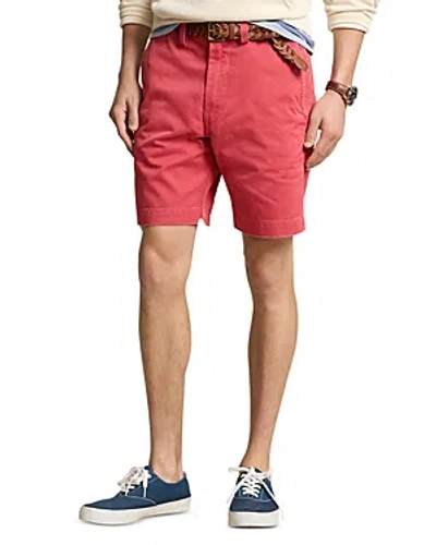 Polo Ralph Lauren Cotton Straight Fit 8 Chino Shorts In Nantucket Red