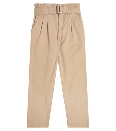 Polo Ralph Lauren Kids' Wide-leg Cotton Twill Pant In Tallow Cream