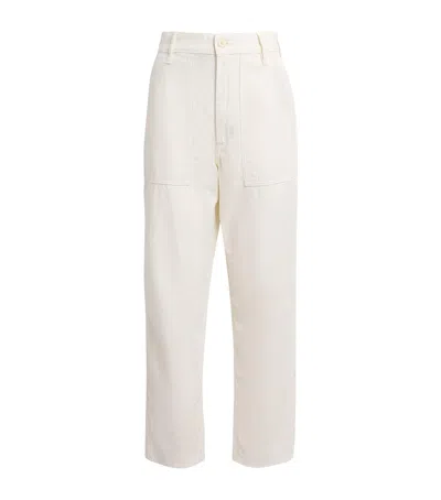 Polo Ralph Lauren Cotton Straight Trousers In White
