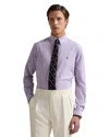 Polo Ralph Lauren Cotton Stretch Gingham Check Classic Fit Button Down Shirt In Lavender/ White
