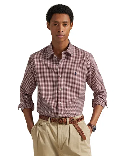 Polo Ralph Lauren Cotton Stretch Poplin Gingham Check Classic Fit Button Down Shirt In Multi