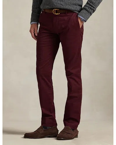Polo Ralph Lauren Cotton Stretch Slim Fit Chino Pants In Burgundy