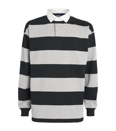 Polo Ralph Lauren Cotton Stripe Big Fit Rugby Shirt In Multi