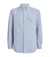 Polo Ralph Lauren Cotton Stripe Oxford Shirt In Blue