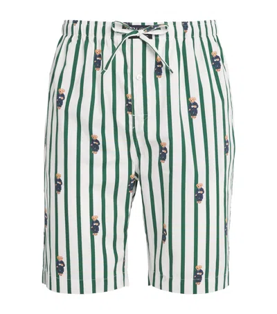 Polo Ralph Lauren Cotton Stripe Polo Bear Pyjama Shorts In Multi
